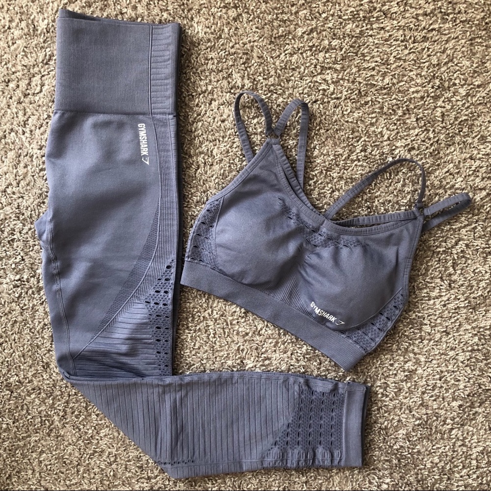 Gymshark | Size S Steel Blue Energy+ Seamless Set